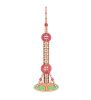 3D Wooden Puzzle for Adult The Oriental Pearl Radio & TV Tower DIY Assembly Chinese Cityscape Model