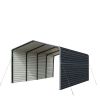 12' x 20' Metal Shed Carport with 8' Enclosed Sidewalls, TMG-MSC1220F