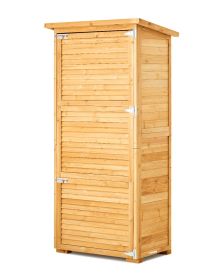 Outdoor Storage Shed, Large Wooden Outside Storage Shed, Oversize Garden Tool Shed with Metal Frame, Shelves, Floor