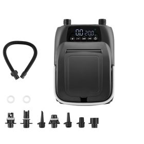 Paddle Board Pump, 20PSI High Pressure, Dual Stage Inflation & Deflation SUP Air Pump with Auto-Off Function and 12V DC Car Connector