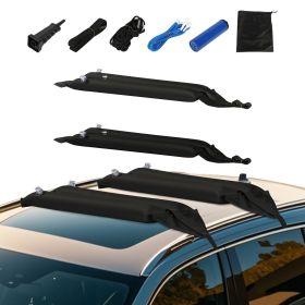 Inflatable Soft Roof Rack Bars, 37.6-Inch Universal Car Roof Rack Pads, 88LBS Loading Luggage Kayak Carrier with 2 Tie-Down Straps & Ropes