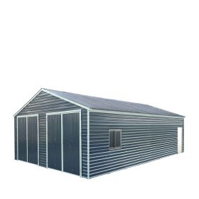 26' x 40' Metal Garage Shed, 9' High Double Front Doors, 14' Peak, 1040 Sq-Ft TMG-MS2640