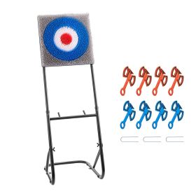 Axe Throwing Game, Plastic Bristle Target with 8 Throwing Axes Set, Foldable Steel Frame, Easy to Store, Stable Placement for Indoor and Outdoor