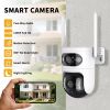 Dual eye gun ball linkage monitoring camera, panoramic+detail dual camera, high-definition security more comprehensive