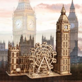 3D Wooden Puzzle Big Ben Model Kits Desktop Clock DIY Building Blocks Creative Gift Home Decor for Family Unique Christmas Gift
