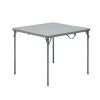 34" Square Resin Fold-in-Half Table, Gray