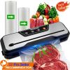 Food Vacuum Sealer Machine with 2 Rolls Food Vacuum Sealer Bags, Food Storage Saver Dry & Moist Food Modes, Led Indicator Lights, Easy to Clean
