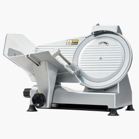 Commercial Meat Slicer, 10 inch Electric Deli Slicer Machine, 320W Food-Slicer with SUS420 Blade, 0-0.4 inch Adjustable Thickness, for Frozen Meat