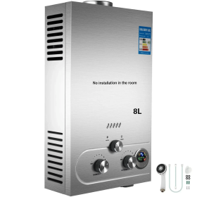 8L Hot Water Heater Tankless Instant Boiler Outdoor