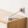 Upgraded Anti-Tip No Drill Furniture Anchor with Strong 3M Adhesive Backing 10" Adjustable Steel Cable Straps