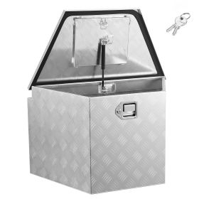 Trailer Tongue Box, 29" x 16.1" x 18" Aluminum Trailer Tongue Tool Box, Heavy Duty Storage Organizer with Lock & Keys