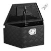 Trailer Tongue Box, 26" x 13" x 12" Aluminum Trailer Tongue Tool Box, Heavy Duty Storage Organizer with Lock and Keys
