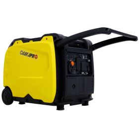 Super Quiet 4500W Portable Inverter Generator â€“ Electric Start, Foldable Handle with Wheels, 212cc 4-Stroke Gas, EPA Compliant