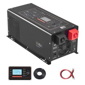 Pure Sine Wave Inverter Charger, 2000W, DC 12V to AC 120V Power Inverter with LCD Display, Remote Control, Low Frequency, GFCI, for RV Camper Home