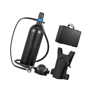 Mini Scuba Tank, 1.9L Portable Diving Tank for Underwater Breathing, Reusable Lung Diving Cylinder up to 35 Minutes Dive Time