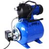 1.6HP Shallow Well Pump with Pressure Tank, Automatic Water Booster Pump for Home, Garden, Lawn, Farm, and Irrigation