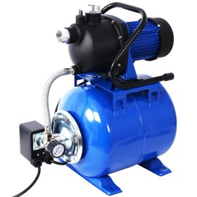 1.6HP Shallow Well Pump with Pressure Tank, Automatic Water Booster Pump for Home, Garden, Lawn, Farm, and Irrigation