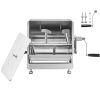 Manual Meat Mixer, 15L Tilt Tank Meat Processing Equipment(Mixing Max 15LBS for Meat), Stainless Steel Meat Mixer