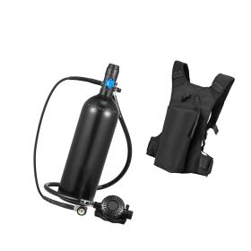 Mini Scuba Tank, 1.9L Portable Small Diving Tank for Underwater Breathing, Reusable Lung Diving Cylinder up to 35 Minutes Dive Time