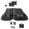 Car Air Mattress, Inflatable Car Camping Mattress, Flocking Thickened Travel Beds, Durable Portable Sleeping Pad with Air Pump, 2 Pillows, Nozzle