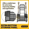 Garden Tool Organizer with Lockable Wheels, Heavy Duty 3-Tier Yard Tower Tool Rack for Garage, Holds Up to 35 Long-Handled Tools