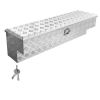 Truck Bed Tool Box, Heavy Duty Aluminum Tool Box with Tread Patterns, Storage Toolbox Chest Organizer with Lock and Key, Ideal for Pickup, Truck Bed