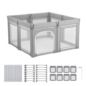 Baby Playpen, 78.7â€³ x 70.1â€³ Extra Large Toddlers Playpen, Foldable Baby Fence Play Yard with Zippered Door & Soft Breathable Mesh