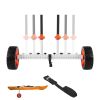 Kayak Cart, 230 lbs Load Capacity, Canoe Cart Dolly with 10-inch Solid PU Tires & Kickstand, Assembles & Disassembles Within Seconds