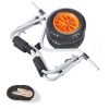 Kayak Cart, 250 lbs Load Capacity, Foldable Kayak Trolley with 10-inch Solid Rubber Tires & 1 Ratchet Strap, Paddle Board Trolley for Carrying Kayaks