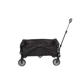 Folding Multipurpose Camp Wagon Cart; Black
