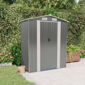 Garden Shed Light gray Galvanized steel Large Garden Shed