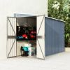 Garden Shed Grey Galvanized Steel Large Garden Shed Rectangular