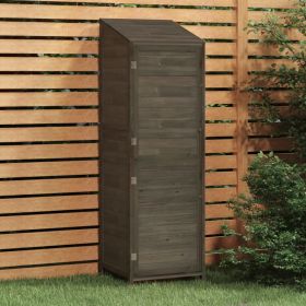 Garden Shed Anthracite Solid fir wood Medium Garden Shed