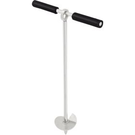 Sand Anchor, 18" Length Auger to The Beach and Sandbar, 316 Stainless Steel Screw Anchor with Removable Handle, Bungee Line & Carry Bag