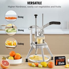 Commercial Chopper with 4 Replacement Blades Commercial Vegetable Chopper Stainless Steel French Fry Cutter Potato Dicer & Slicer Commercial Vegetable
