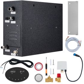 12KW Steam Shower Generator, Segmented Heating & Temperature Customization & 24h Timer Steam Kit