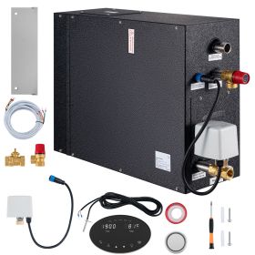 Steam Shower Generator, 10.5 kW, Segmented Heating & Temperature Customization & 24h Timer Steam Bath Kit