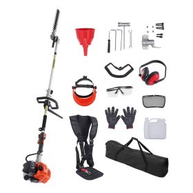 15.7-inch 26CC 2 Cycle Gas Hedge Trimmer, Gas Powered Pole Hedge Trimmer with Dual Sided Dual Action Blade, 270Â° Adjustable Trimmer Head