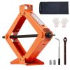 Scissor Jack, 2.5 Ton/5512 lbs Scissor Car Jack, 3.7"-17.1" Lifting Range Scissor Lift Jack with Ratcheting Handle and L-Wrench