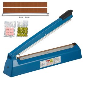 Impulse Sealer 16 inch, Manual Heat Seal Machine with Adjustable Heating Mode, ABS Shrink Wrap Bag Sealers for Plastic Mylar PE PP Bags