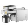 Electric Oil Press Machine, 700W Stainless Steel Oil Extractor Machine, 140 C/284 F Constant Temperature, Hot Press Oil Expeller for Pressing Peanuts