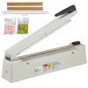 Impulse Sealer 12 inch, Manual Heat Sealing Machine with Adjustable Heating Mode, Aluminum Shrink Wrap Bag Sealers for Plastic Mylar PE PP Bags