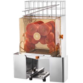 Commercial Orange Juicer Machine, 120W Automatic Juice Extractor, Stainless Steel Orange Squeezer for 20 Oranges Per Minute, with Pull-Out Filter Box