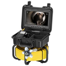 Sewer Camera, 98 ft/30m, Self-Leveling Drain Inspection Camera with 9" 1080P HD Screen, 36X Zoom, IP68 Waterproof Plumbing Camera with Lights-12 LED