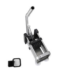 French Fry Cutter, Potato Slicer with 1/2-Inch Stainless Steel Blade, Manual Potato Cutter Chopper with Suction Cups, Great for Potato, French Fries