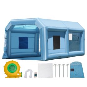 Inflatable Paint Booth, 21 x 13.5 x 9.8 ft Inflatable Spray Booth, with 1100W Powerful Blower and Air Filter System, Large Furniture Painting