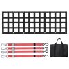 Tailgate Net, 54 in x 18 in, Heavy Duty Cargo Net for Truck Bed with 4 Adjustable Telescopic Straps, Extendable & Durable, Flexible Adjustment