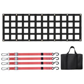 Tailgate Net, 54 in x 18 in, Heavy Duty Cargo Net for Truck Bed with 4 Adjustable Telescopic Straps, Extendable & Durable, Flexible Adjustment