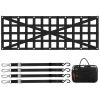 Tailgate Net, 54 in x 18 in, Heavy Duty Cargo Net for Truck Bed with 4 Adjustable Telescopic Straps, Cross-reinforced Design, Extendable & Durable