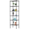 Adjustable Storage Shelves Metal Storage Shelf fo adults(Black, 16.7LÃ—11.8WÃ—63.6H)